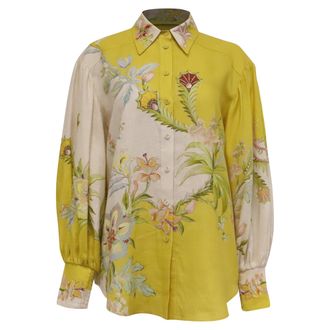 Alemais Ira Printed Shirt in Multicolor Linen