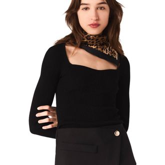 Maje Rib knit sweater in Black at Nordstrom, Size X-Small
