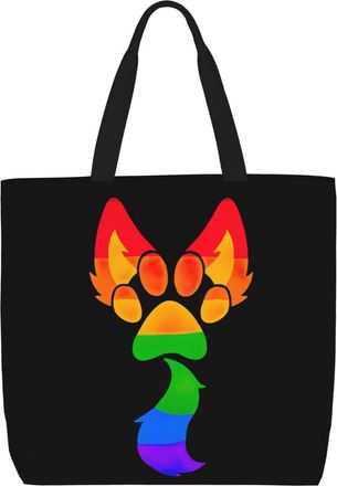 Generic Women Handbag Gay Furry Pride Women Tote Bag Print Retro Crossbody Bags, For Birthday, Daily, Christmas, Swim, School