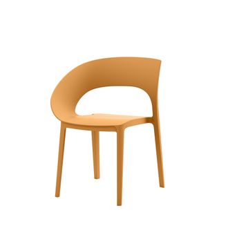 Mobili Rebecca Silla De Exterior Moderna Rebecca Mobili Laren 82,5x54x60 Cm Polipropileno Naranja Set De 2