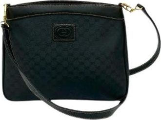 Gucci Pre-owned Cross Body Bags, female, Black, Size: ONE SIZE Pre-owned Leather Shoulder Bag