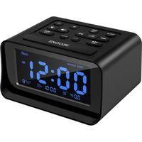 OEM Reloj Despertador Digital Led Crezuo Con Puerto De Carga Usb, Control De Hora Y Temperatura, Reloj De Escritorio Electr&oacute;nico