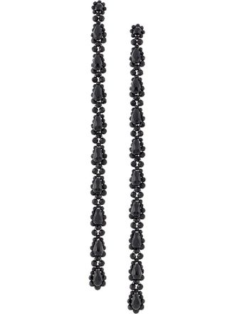 Simone Rocha Orecchini lunghi con perline - Nero