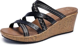 Skechers Women Sandals and Slippers Women Beverlee - Tiger Posse Black 5 UK