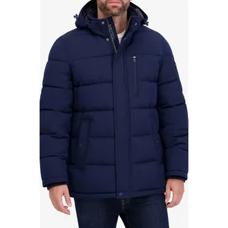 Nautica Hooded Water Resistant Parka in Navy Seas at Nordstrom Rack, Size Xx-Large