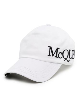 Alexander McQueen logo-embroidered cotton cap - White
