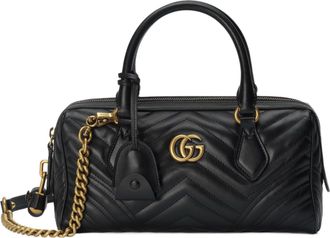 Gucci (WMNS) Gucci GG Marmont Small Top Handle Bag Black 746319-AABZB-1000