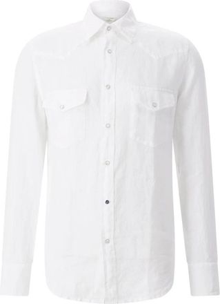 Jacob Cohen Casual Shirts - Heren - Casual Overhemden - Wit - L - Leer - Overhemden