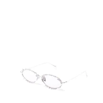 Yvmin 25902PRP00NN Crystal-Embellished Brass Sunglasses - Silver