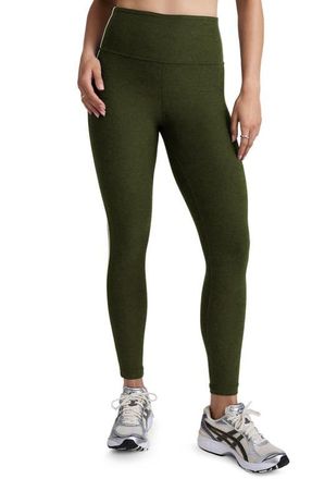 Beyond Yoga Space Dye High Waist Midi Leggings in Army Green Heather at Nordstrom, Size Small