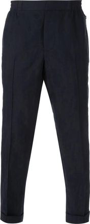 Alexander McQueen tapered cropped trousers - Blu