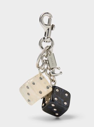Coach Mens Shimmery dice charm keychain