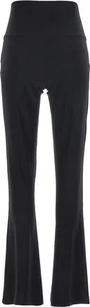 Norma Kamali Womens Boot Pants Black Tech Fabric Polyester Trousers
