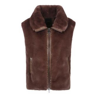 Pinko Pinko, Dames, Jassen, Bruin, Maat: XS Poliester