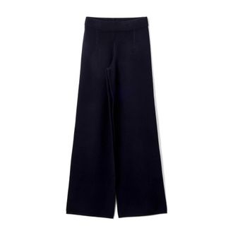 Max Mara Marzia Knitted Trouser - female - Max Mara - Wide Trousers - Blue - S - Trousers