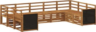 vidaXL Conjunto De Sof&aacute;s De Exterior 7 Uds. Natural Vidaxl