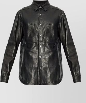 Rick Owens leather overshirt