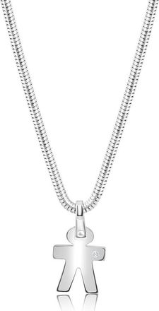 Pompeii3 Mens Steel Single Tone Man 16.5mm Pendant Flexible Snake Chain 21 Necklace