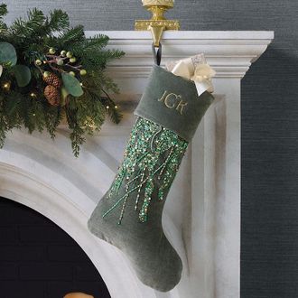 Frontgate Nordic Night Stocking - Frontgate - Christmas Decorations