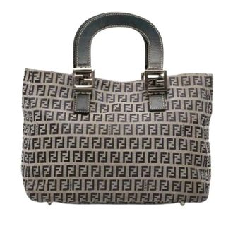 Fendi Pre-owned Handbags, female, Gray, Size: ONE SIZE Pre-owned Canvas Handbag