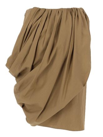 Chlo&eacute; Cotton Poplin Wrap Skirt - Green
