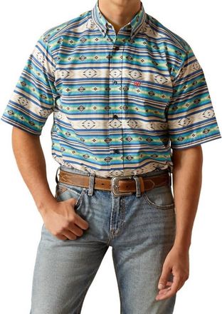 Ariat Mens Denzel Limoges Shirt In Blue Multi