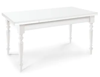 Milani Home Dylan - Tavolo Da Pranzo Allungabile In Legno Massello Con Gamba Tornita Cm 80 X 140/180/220