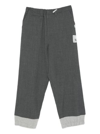 Miharayasuhiro cuffed panelled trousers - men - Fabric - 44 - Grey
