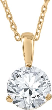 Pompeii3 1/2 ct Solitaire Lab Grown Diamond Pendant available in 14K and Platinum