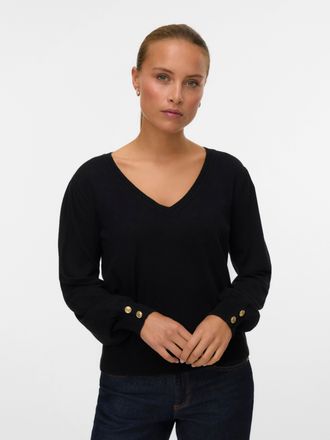 Vero Moda VMHOLLYKARIS LS V-NECK PULLOVER GA BOO