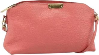 Burberry Pre-owned Vintage Shoulder Bag - Dames - Vintage Schoudertas - Roze - ONE Size - Leer - Vintage