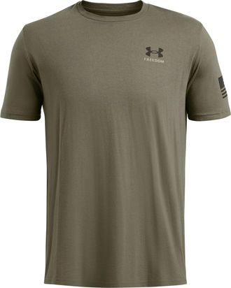 Under Armour Mens Freedom Graphic Short Sleeve T-Shirt, (390) Marine OD Green / / Black, Large
