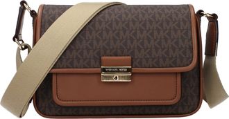 Michael Kors Brown Fabric Crossbody Womens Bag