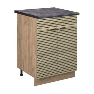 Vicco Muebles Bajos Fame-line, Panel De Roble, 60 Cm Con Caj&oacute;n, Et Antracita