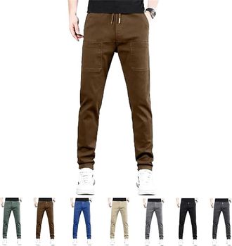 Generic Sirmale Multipants - High Stretch Multi-Pocket Durable Cargo Pants, Stretch Hiking Pants, Lightweight Outdoor Workout Pant (Brown,5XL)