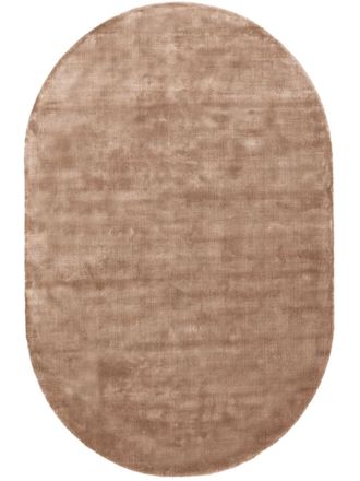 benuta Alfombra viscosa oval taupe 150x230