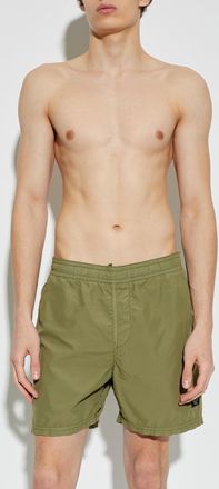 Stone Island Swim Shorts With Logo, Mens, Green