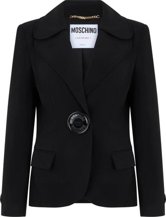 Moschino Elegante Blazer - Dames - Blazers - Zwart - S - Katoen - Jassen