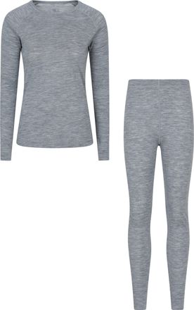 Mountain Warehouse Dames/Dames Merino Wol Base Layer Set (Lichtgrijs)