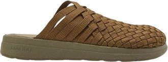 Malibu Sandals Mules, male, Green, Size: 11 US Handwoven Slip-On Shoes with Basket Weave