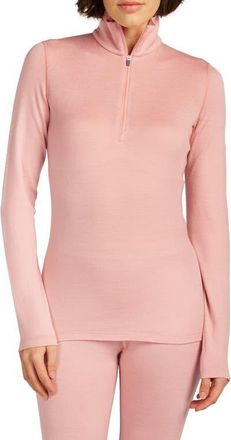 Icebreaker 260 Oasis Tech Merino Wool Half Zip Pullover in Blush at Nordstrom, Size Large