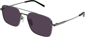 Gucci GG1957SA Asian Fit 003 Mens Sunglasses Silver Size 58