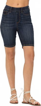 Judy Blue High Waisted Pull On Short In Dark Wash