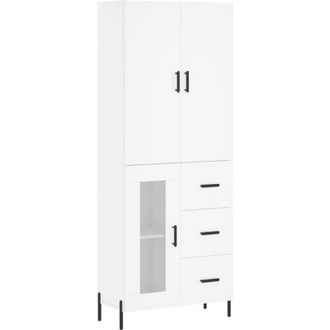 vidaXL Highboard White 69.5x34x180 cm Engineered Wood vidaXL