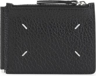 Maison Margiela Slim 2 Pincer Portemonnee - Heren - Portefeuilles - Zwart - ONE Size - Leer - Accessoires