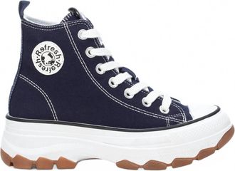 Xti Womens Canvas Ankle Boots In Navy