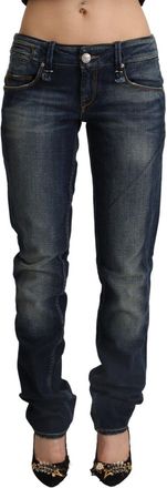 Acht Womens Straight Leg Jeans - Dark Grey Cotton - Size 26 (Waist)