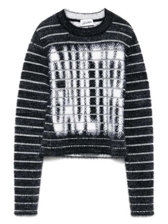 Jean Paul Gaultier Trui met intarsia logo - Zwart