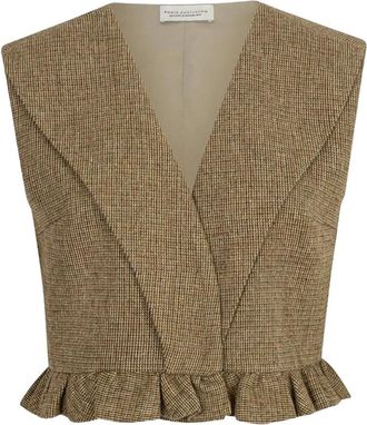 Amaya Amsterdam Caia Top - Dames - Jassen - Beige - Maat: L Denim