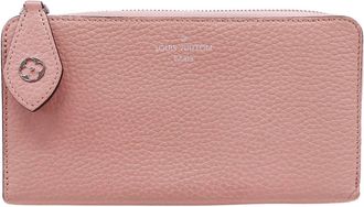 Louis Vuitton Magnolia Pink Leather Long Wallet (Bi-Fold) (Pre-Owned)